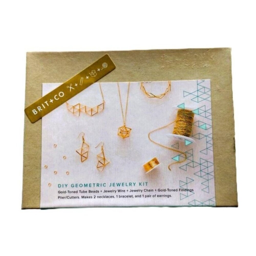 DIY Geometric Jewelry Kit includes: Wire, Chain, Beads and Plier/Cutters NEW